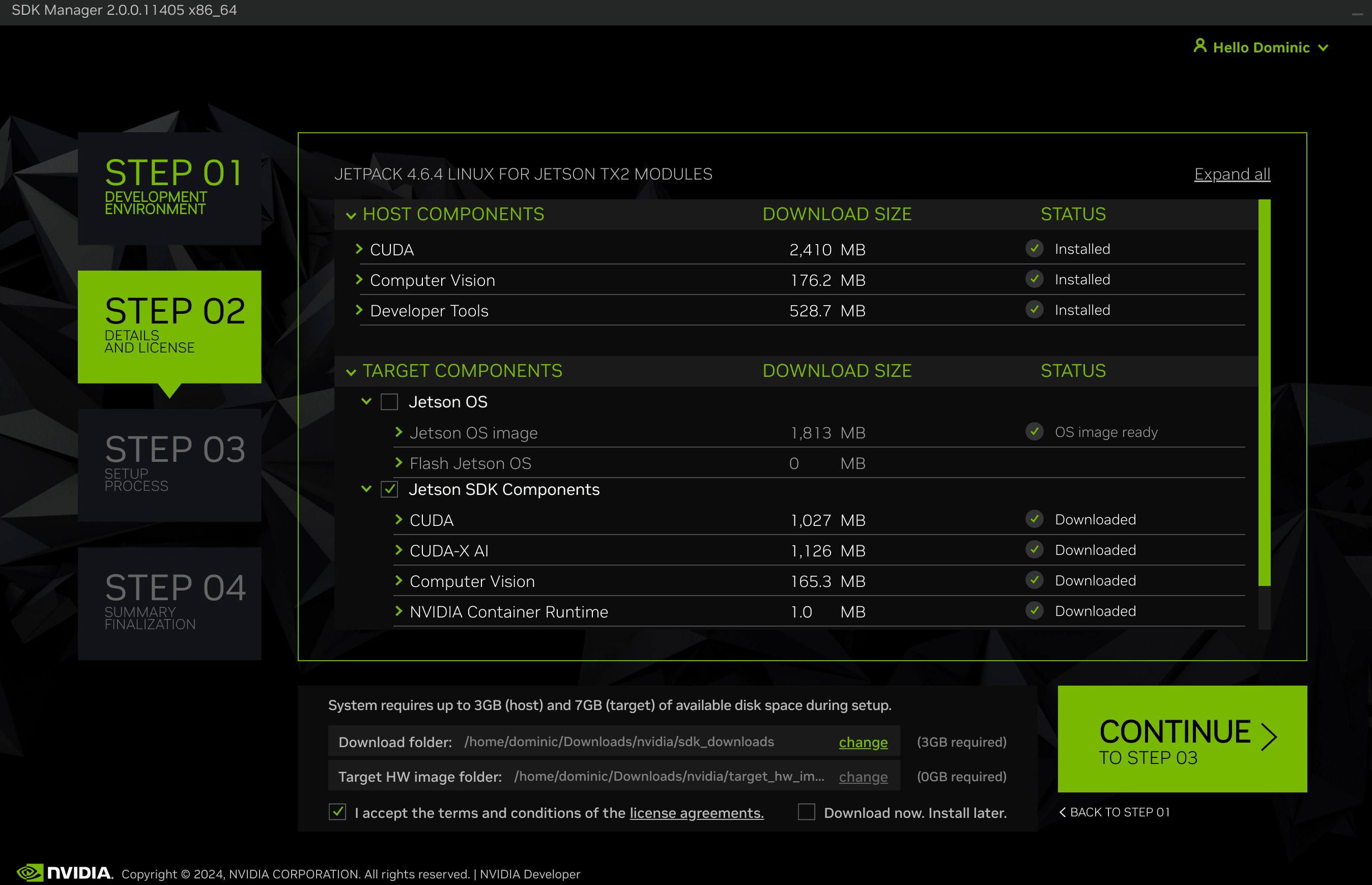 Select SDK Components